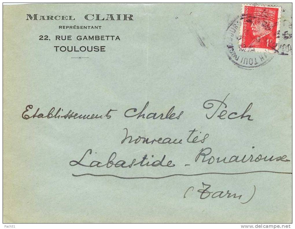 Lettre De Toulouse Bourse Pour Labastide Rouairoux Tarn - Lettres & Documents