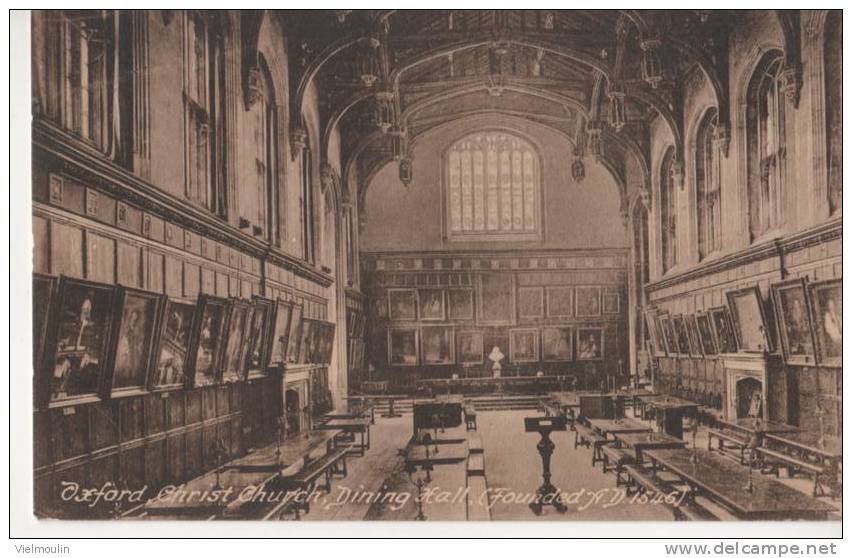 OXFORD CHRIST CHURCH DINING HALL + STAIRCASE  LOT DE 2 CARTES - Oxford