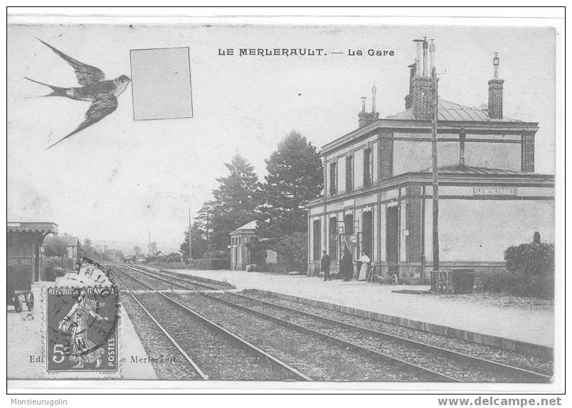 61 ))) LE MERLERAULT, LA GARE, - Le Merlerault