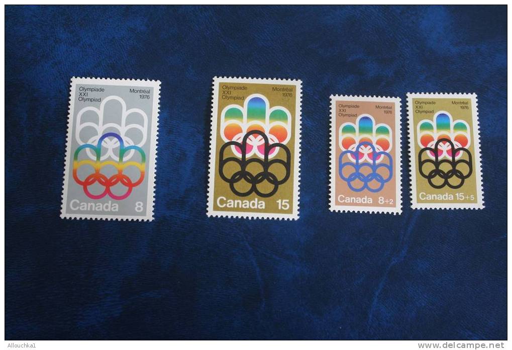 MONTREAL  1976 CANADA  JEUX OLYMPIQUES ETE  4  TIMBRES NEUFS ** XXI OLYMPIADES - Summer 1976: Montreal