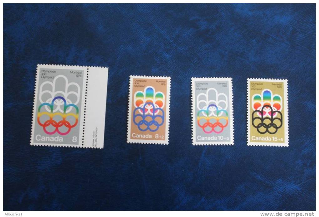 MONTREAL  1976 CANADA  JEUX OLYMPIQUES ETE  4  TIMBRES NEUFS ** XXI OLYMPIADES - Estate 1976: Montreal