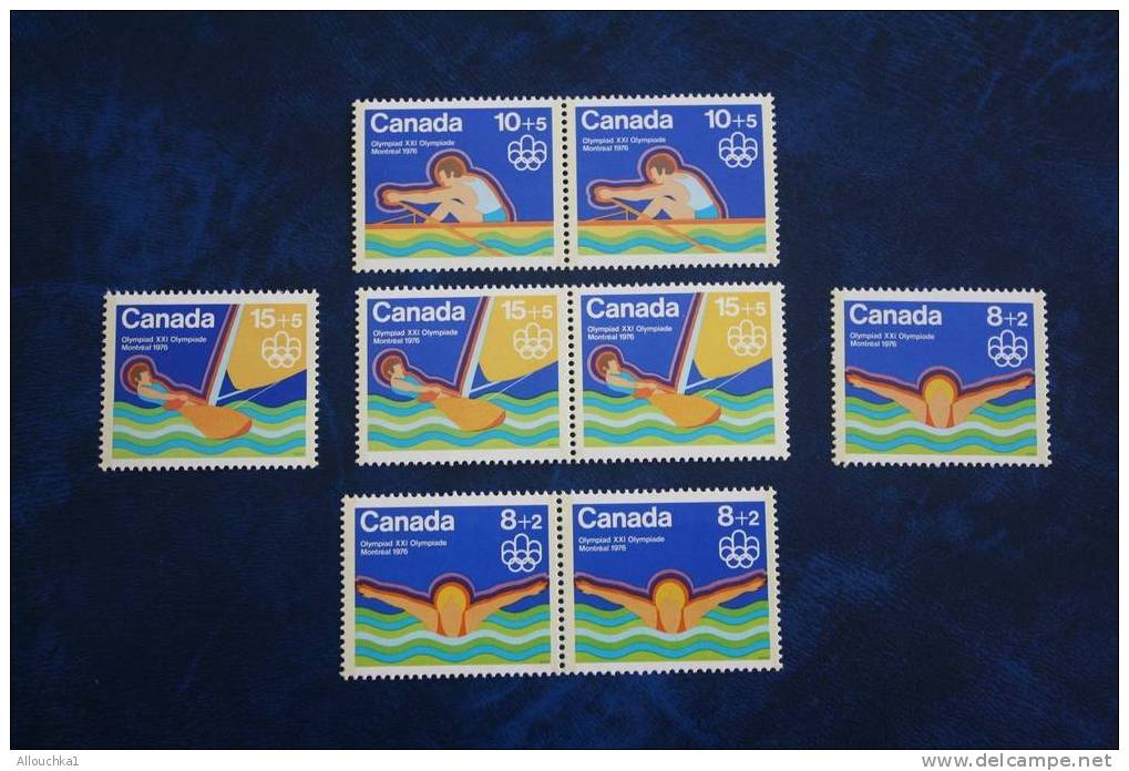 XXI OLYMPIADES  CANADA  JEUX OLYMPIQUES  MONTREAL 1976  8 TIMBRES NEUFS ** SPORTS DIVERS - Ete 1976: Montréal