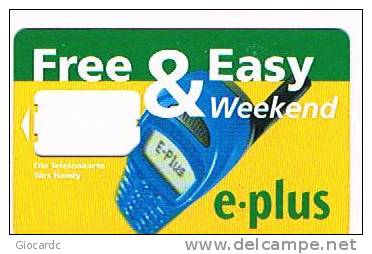 GERMANIA (GERMANY) - E PLUS  (SIM GSM ) -  CELLULAR    - USED WITHOUT CHIP - RIF. 5862 - [2] Mobile Phones, Refills And Prepaid Cards