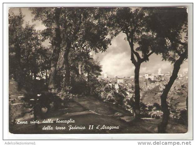 2847)cartolina Di Enna- Vista Dalla Boscaglia-viaggiata - Enna