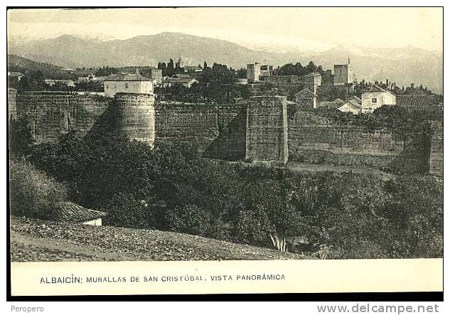 AK SPANIEN  ALBA ICIN MURALLAS DE SAN CRISTOBAL OLD POSTCARD PRE 1904 - Albacete