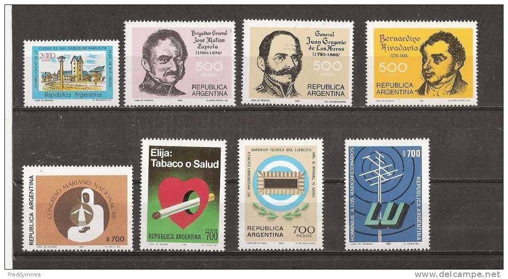 Argentine:  1221 + 1224/ 26 + 1230/33 ** - Unused Stamps