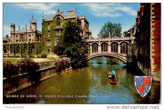 Bridge Of Sighs, Saint-John´s College, CAMBRIDGE  - TBE, Carte Neuve, 2 Scans - Cambridge