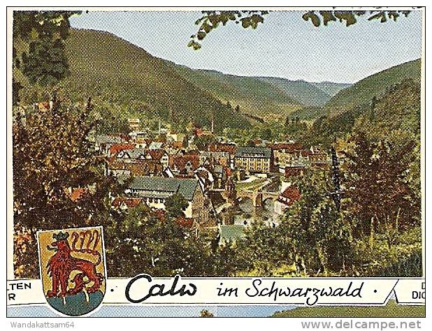 AK Calw I Schwarzwald Mehrbild Mit Wappen 5 Bilder Fachwerkhäuser 19.3.59-11 (14b) CALW H Nach Spechtsbrunn B Gräfenthal - Calw