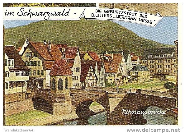 AK Calw i Schwarzwald Mehrbild mit Wappen 5 Bilder Fachwerkhäuser 19.3.59-11 (14b) CALW h nach Spechtsbrunn b Gräfenthal