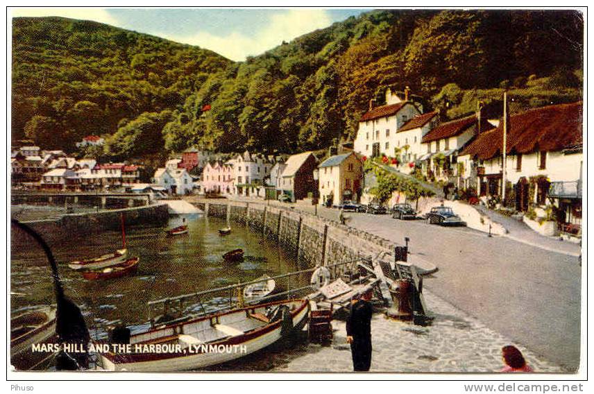 UK635:  LYNMOUTH : Mars Hill And The Harbour - Lynmouth & Lynton