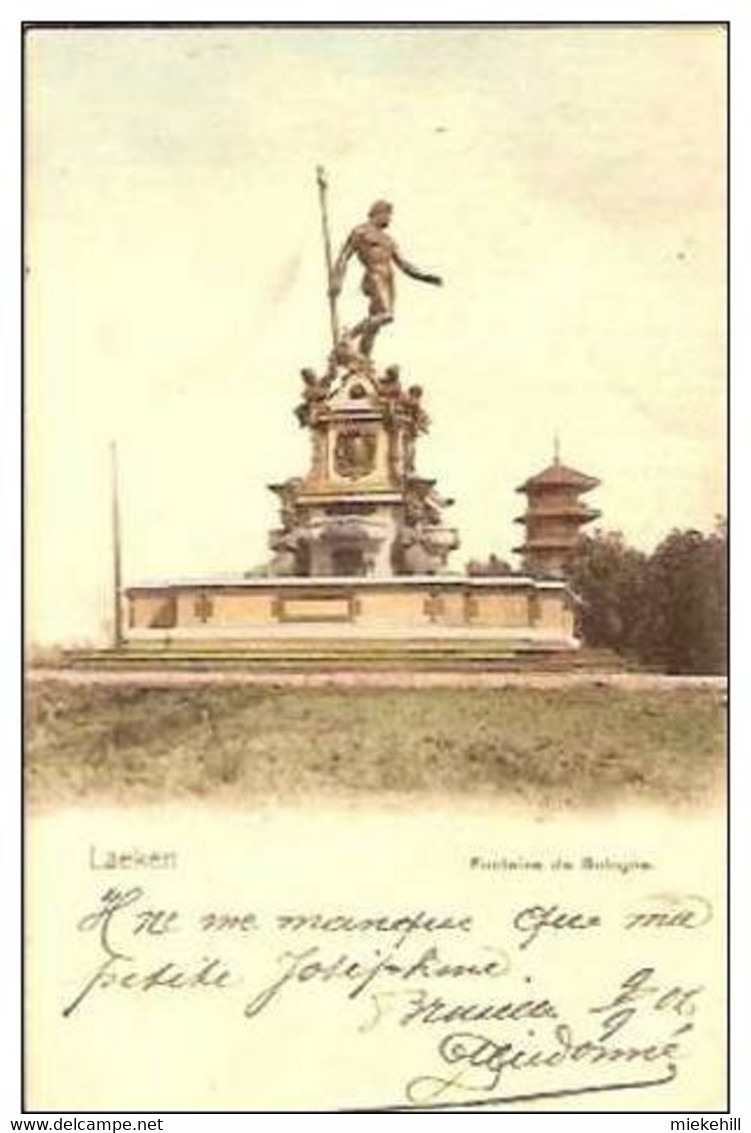 LAEKEN-LA FONTAINE DE  BOLOGNE-NEPTUNE-Pavillon Japonais - Laeken