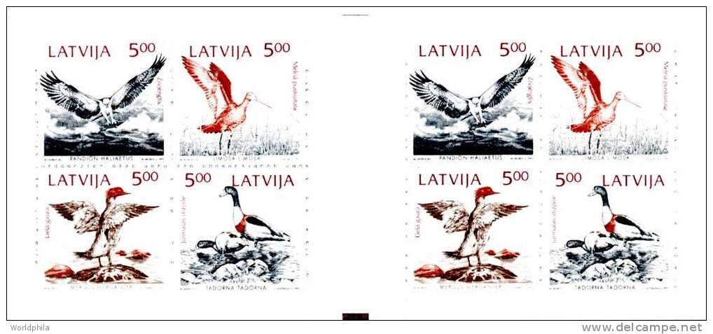 LATVIA / LATVIJA BOOKLET / CARNET BIRDS / Vogel OF THE BALTIC MNH 1992 - Collections, Lots & Series