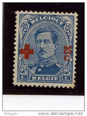 156**  Beau Et Frais  Cote 90 E   BIEN CENTRE    POSTFRIS ++  Le Prix Est Juste C´est Celui Qui Manque - 1914-1915 Rode Kruis