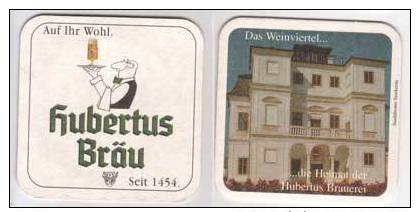 Hubertus Bräu Österreich Auf Ihr Wohl , Das Weinviertel - Stadttheater Stockerau - Bierdeckel