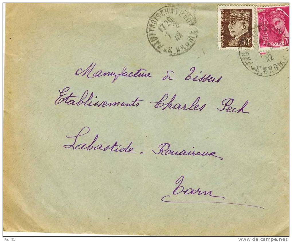 Lettre De Saint Paul Trois Chateaux Drome Pour Labastide Rouairoux Tarn - Cartas & Documentos