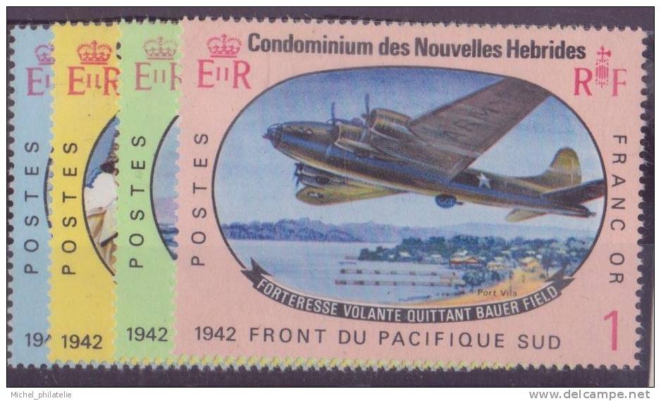 ⭐ Nouvelles Hébrides - YT N° 257 à 260 * - Neuf Avec Charnière ⭐ - Unused Stamps