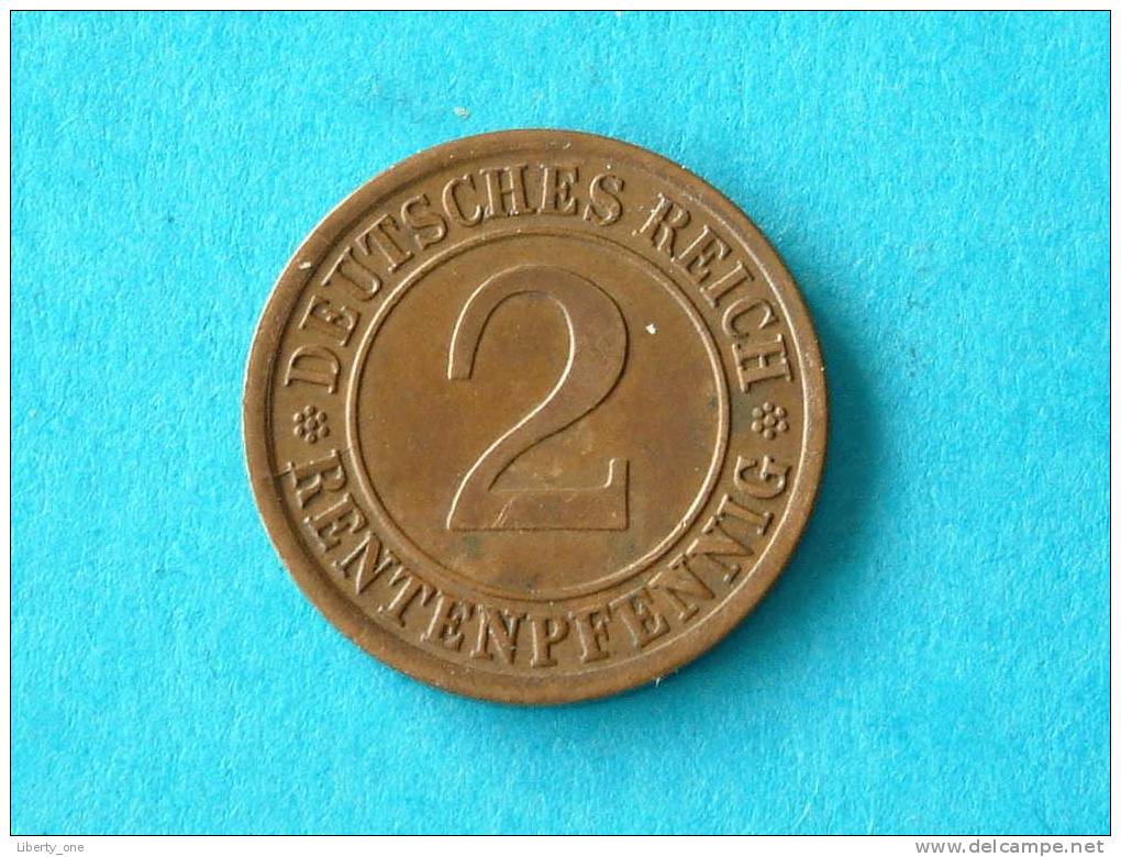 1924 J - 2 RENTENPFENNIG / KM 31 ( For Grade, Please See Photo ) ! - 2 Rentenpfennig & 2 Reichspfennig