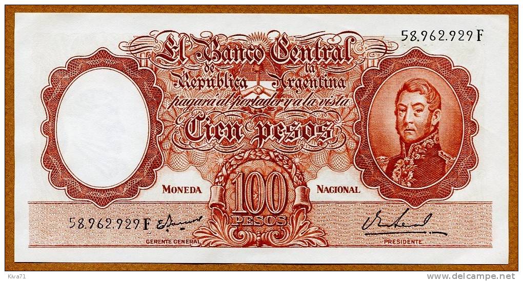 100 Pesos     "ARGENTINE"     UNC      Ble 2 - Argentinië