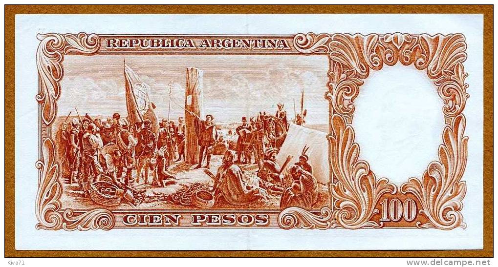 100 Pesos     "ARGENTINE"     UNC      Ble 2 - Argentinië