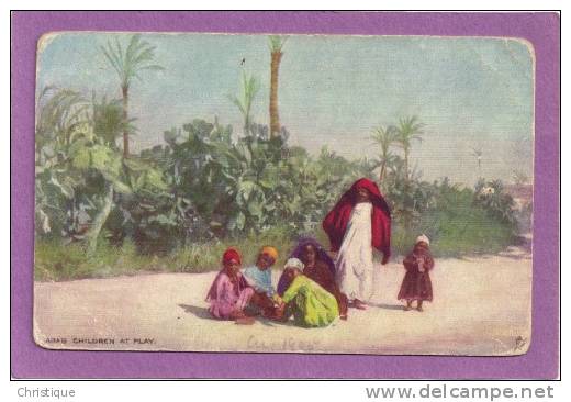 Arab Children At Play. Raphael Tuck "Oilette"Picturesque Egypt Series. 1900-10s - Tuck, Raphael