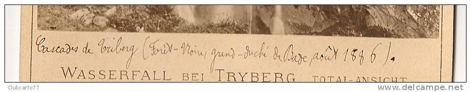 Triberg (Allemagne) : Cascade, Conduite D'eau à La Base, En 1886 (animée) PHOTO EXTREMEMENT RARE. - Triberg