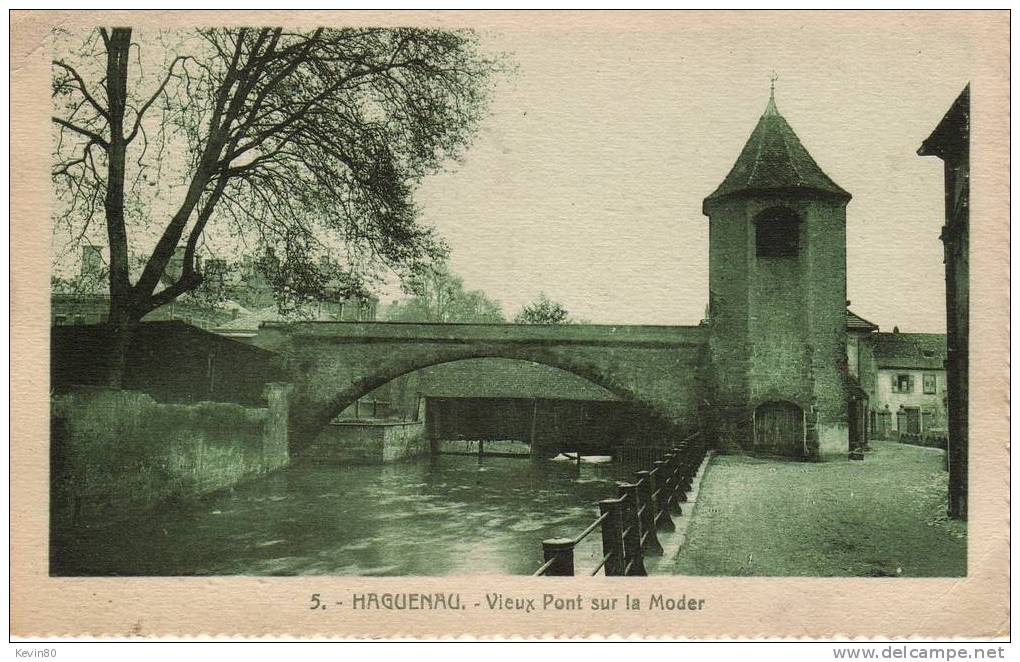 67 HAGUENAU Vieux Pont Sur La Moder - Haguenau