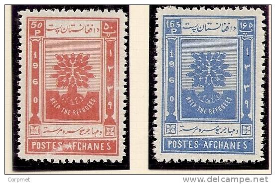 REFUGEES - AFGHANISTAN - 1960 Yvert # 494/5 - MINT (NH) - # 494 With White Spots Over The S (from POSTES) - Flüchtlinge