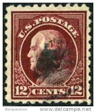 US #435 Used 12c Franklin From 1914 - Gebraucht