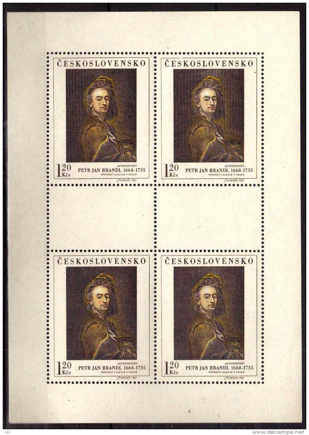 Tchécoslovaquie 1967 N°Y.T. : Feuillets Du 1601 Et 1603 à 1605** - Neufs