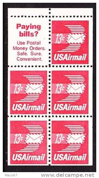 U.S. C79a  Booklet Pane  Slogan 8  ** - 3b. 1961-... Unused