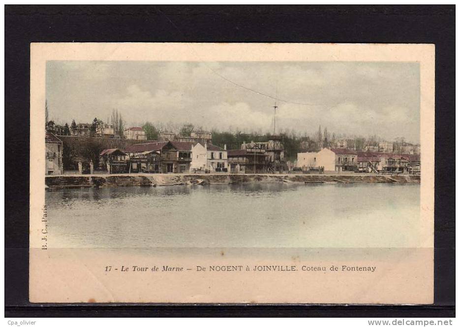 94 FONTENAY SOUS BOIS Vue Générale, Coteaux, Bords De Marne, Ed BJC 17, Tour De Marne, Nogent à Joinville, Dos 1900 - Fontenay Sous Bois