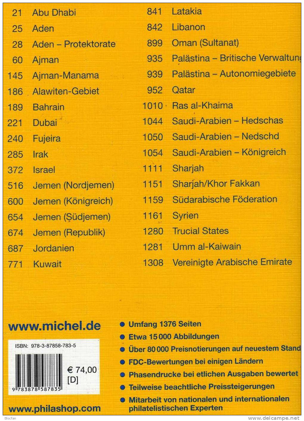 Naher Osten Band 10 Briefmarken Michel Katalog 2008 Neu 74&euro; Stamps A-Z Arabische Länder Catalogue Country Of ARABIA - Topics