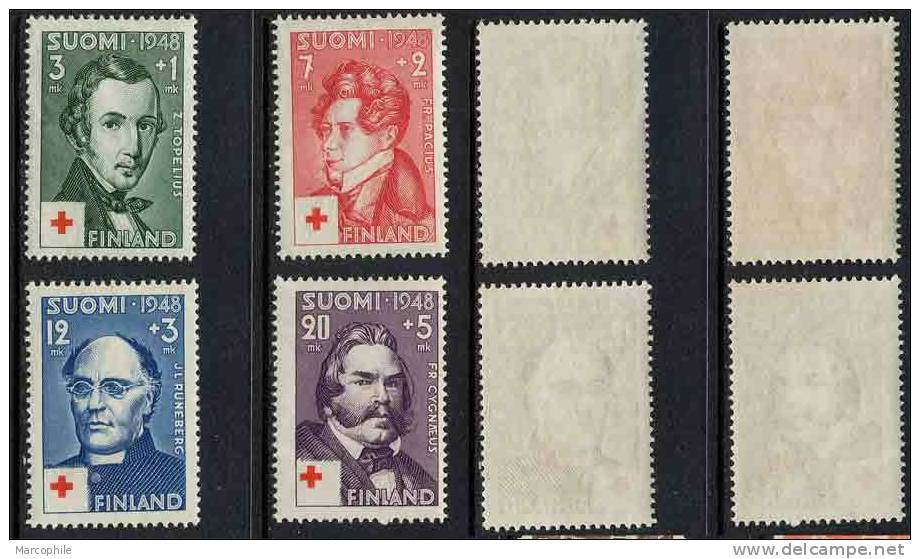 FINLANDE - CROIX ROUGE / 1948  -  SERIE COMPLETE # 334 A 337  ** - Neufs