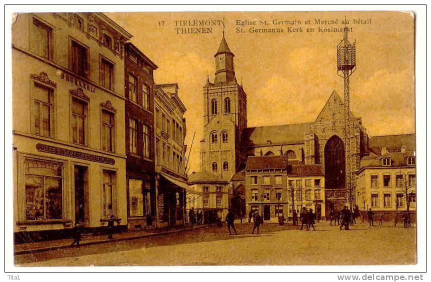 D155 -  Tirlemont - Eglise St-Germain Et Marché Au Bétail - Tienen