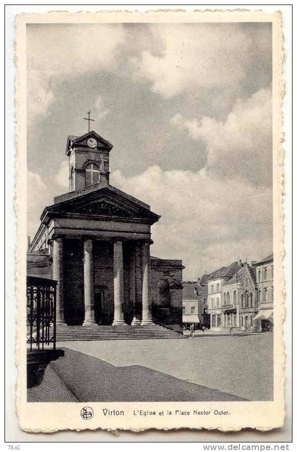 D220 -  Virton - L' Eglise Et La Place Nstor Outer - Virton