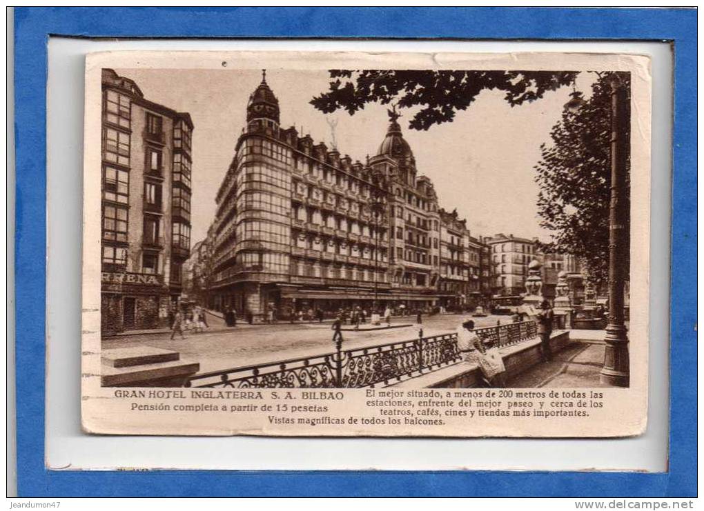 BILBAO. - . GRAN HOTEL INGLATERRA  S. A.  BILBAO - Vizcaya (Bilbao)