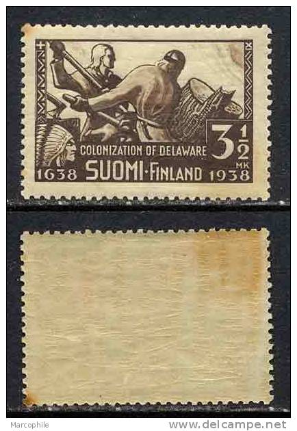 FINLANDE / 1938  -   3 1/2  M. Brun Noir -  # 204  * - Neufs