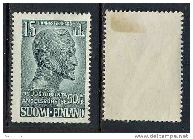 FINLANDE / 1949  -   15 M. Vert Gris  -  # 361 * - Unused Stamps