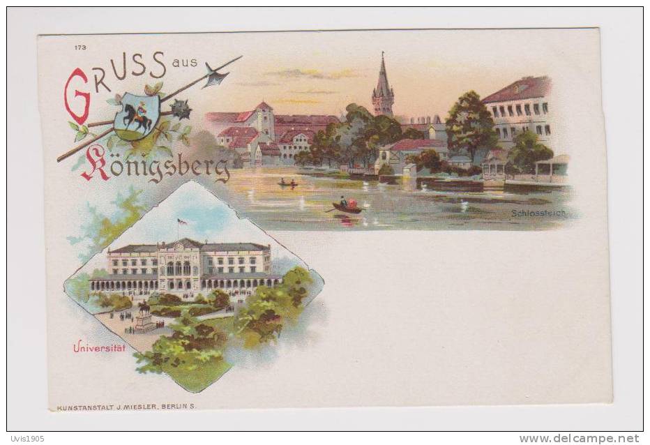 Gruss Aus Konigsberg.Lithography. - Ostpreussen