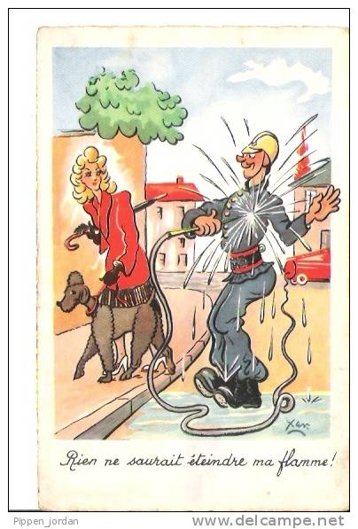 RIEN NE SAURAIT  ETEINDRE MA FLAMME * Carte Postée En 1958 - Feuerwehr