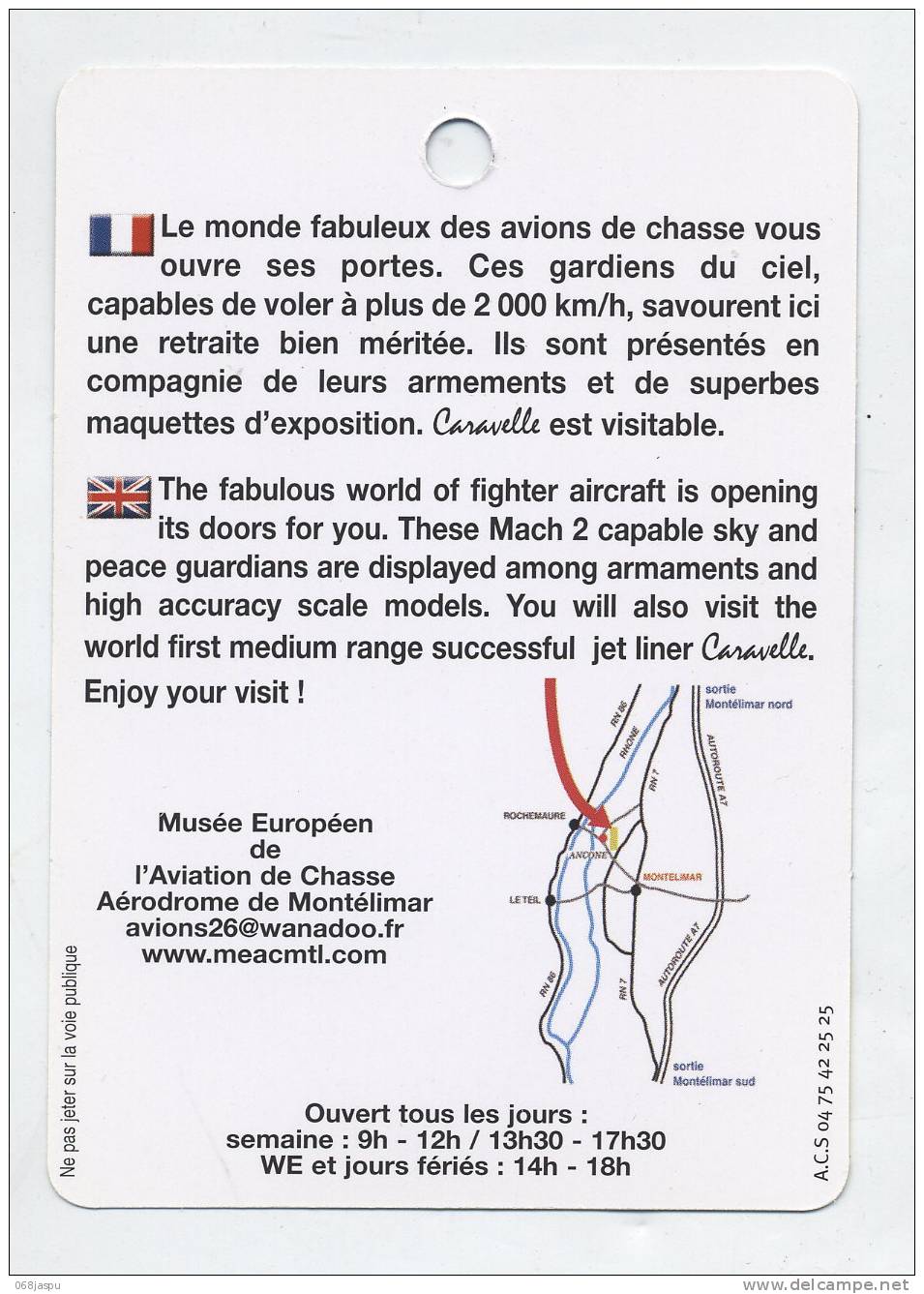 Fiche Passion  Visite Musee Avion De Chasse - Flugzeuge