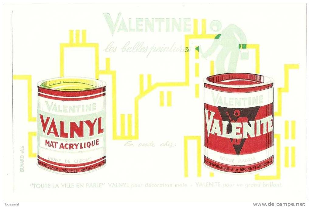 Buvard Valentine: Peinture (10-764) - Paints