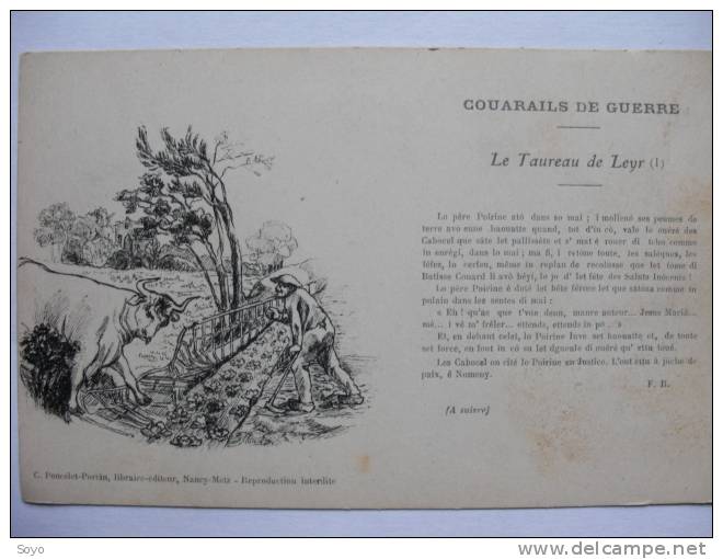 Guerre 1914 WWI Couarails De Guerre Taureau De Leyr  Nomeny - Humoristiques