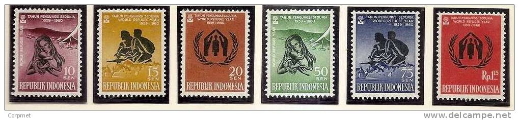 REFUGEES - INDONESIE - 1960  Yvert # 209/214 Complete Set - MINT (NH) - Flüchtlinge