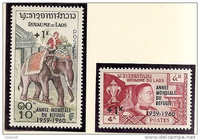 REFUGEES - LAOS - 1960  Yvert # 69/70 Complete Set - MINT (NH) - Flüchtlinge