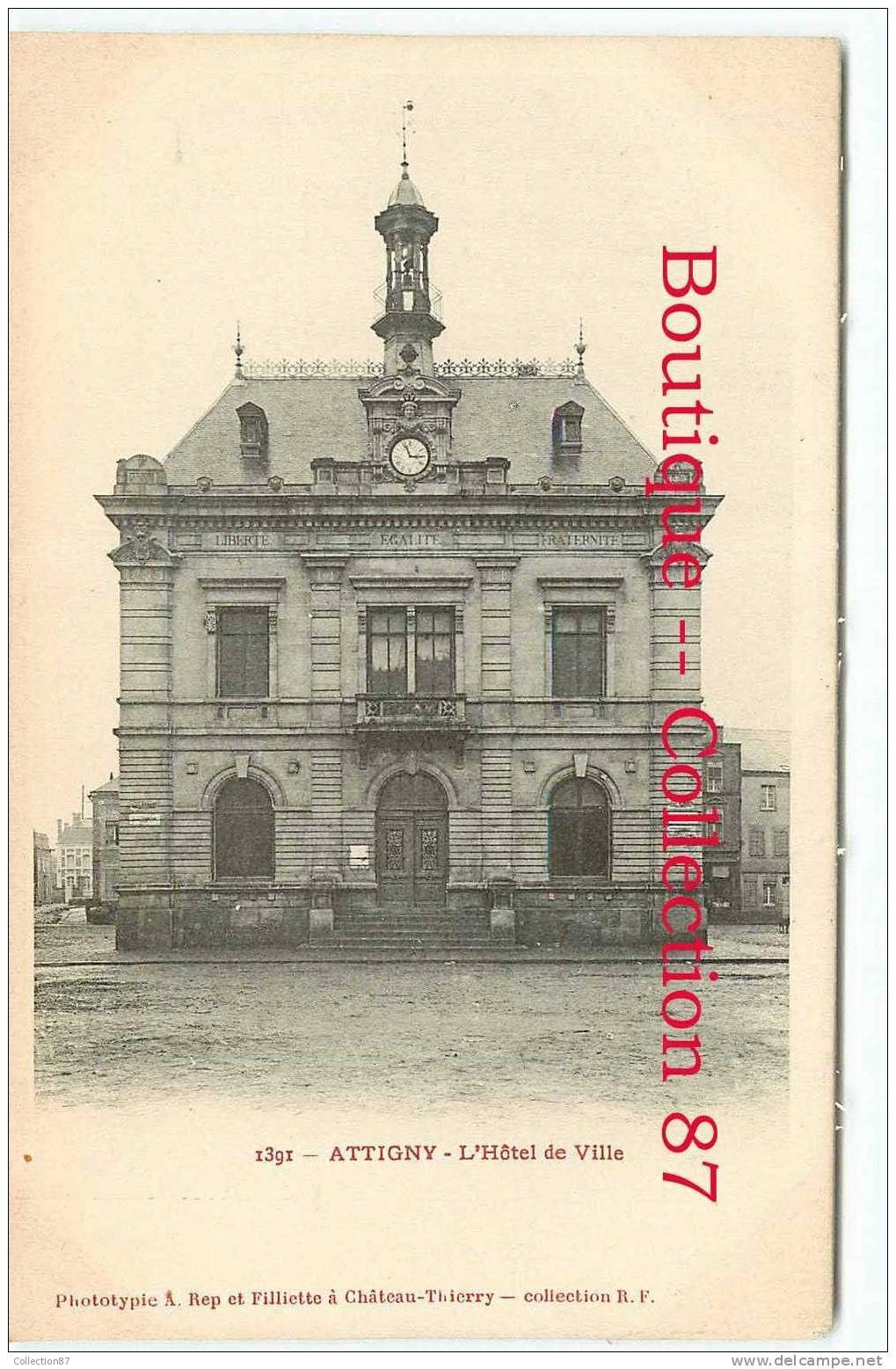 08 - ARDENNES - ATTIGNY - L´HOTEL De VILLE - MAIRIE - CPA 1900 - DOS VISIBLE - Attigny