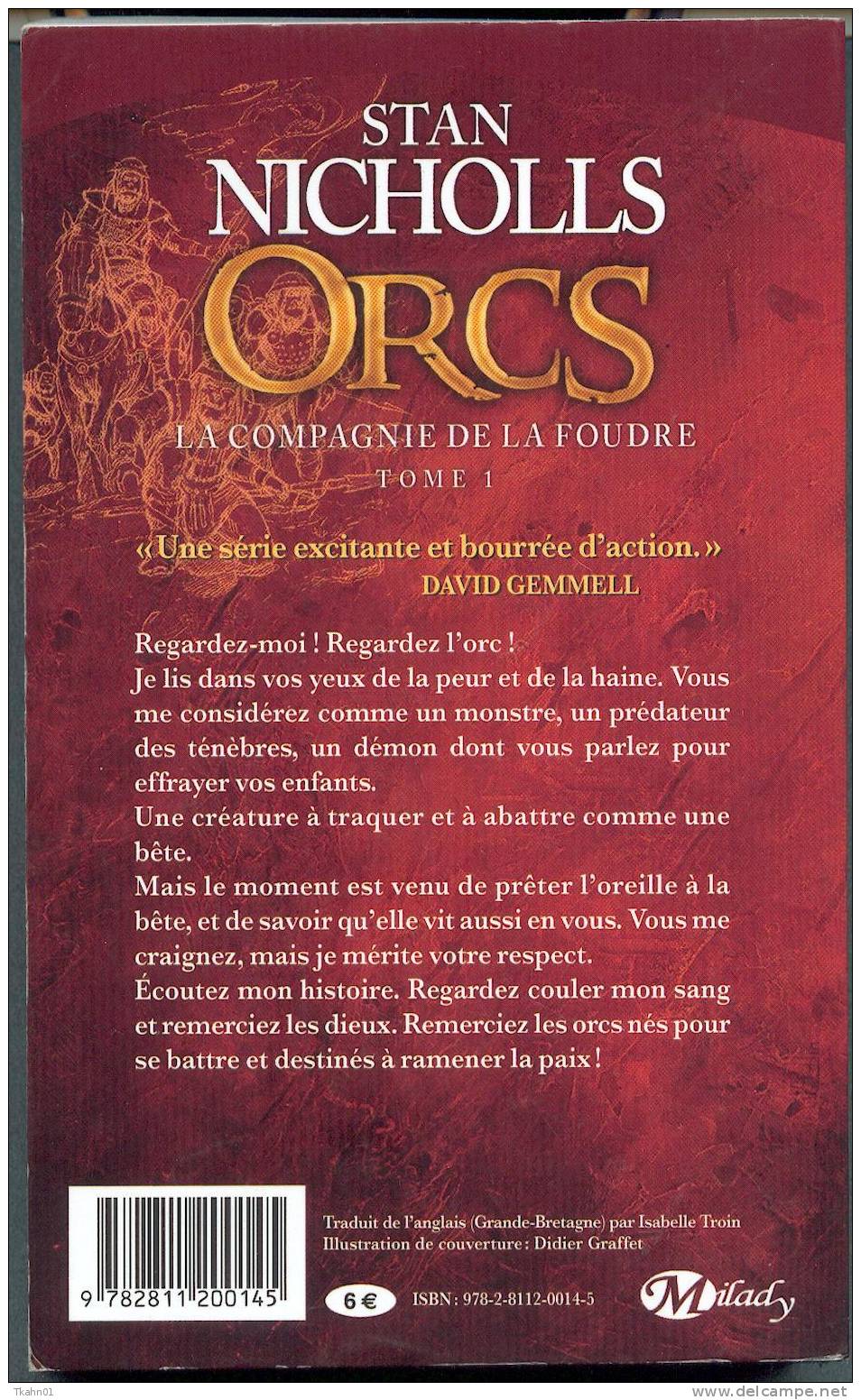 ORCS " LA COMPAGNIE DE LA FOUDRE TOME-1 " BRAGELONNE - Bragelonne