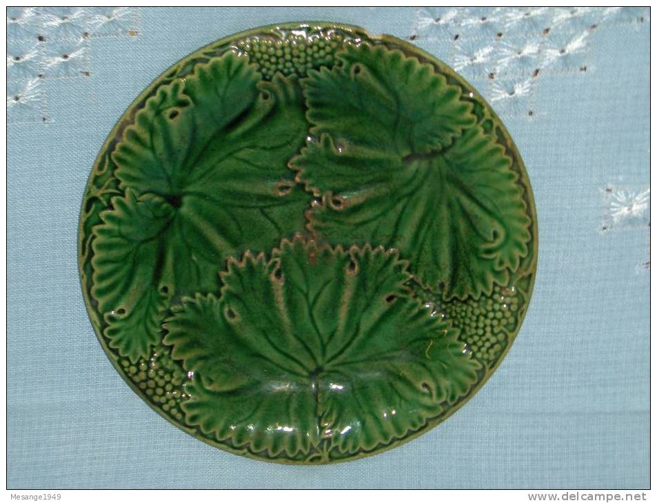 Assiette Verte Faience -6836- - Altri & Non Classificati