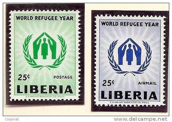 REFUGEES - LIBERIA - 1960  Yvert # 366 + A120 Complete Set - MINT (NH) - Flüchtlinge