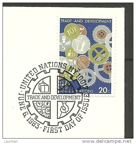 United Nations Genf 06.06.1983 FDC Naciones Unidas UN Official First Day Cover Ersttagsbrief Wandel & Entwicklung - Storia Postale